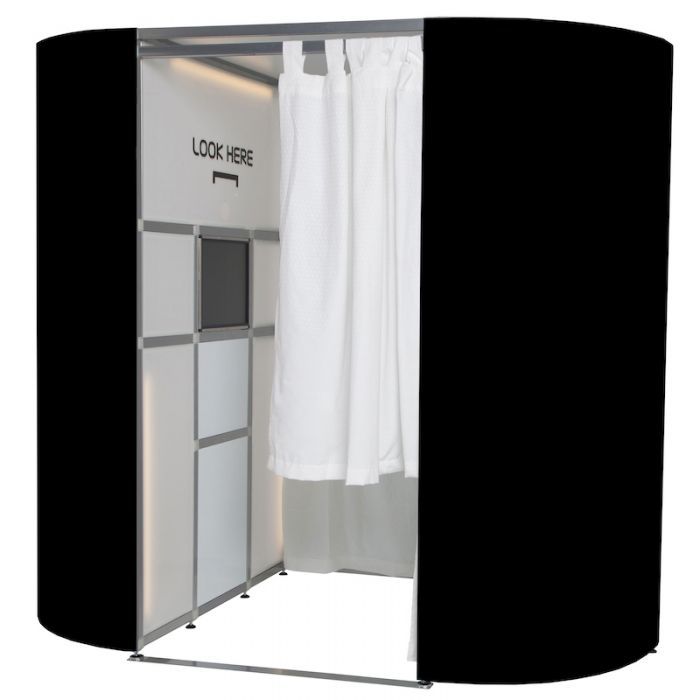 A Set of Black Gloss BOOTH EXPERIENCE Photo Booth Skins (Only 4 Panels)