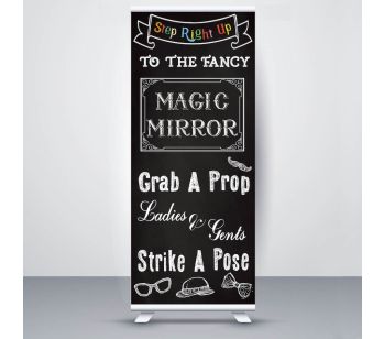 Chalk Style Magic Mirror Roller Banner