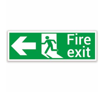 fire exit sign left