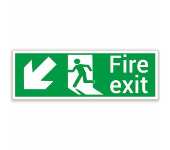 fire exit safety sign lower left