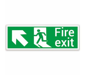 fire exit safety sign upper left