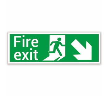 fire exit sign lower right