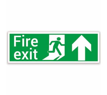 fire exit safety sign ahead