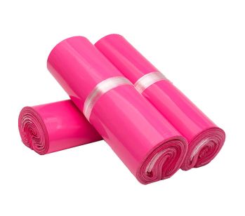 100pcs Self Adhesive Hot Pink Mailing Bag 170mm x 260mm + 40mm