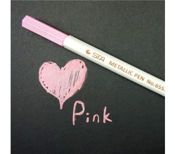 Pink Fluid Metallic Waterproof Guest Book Marker Pen