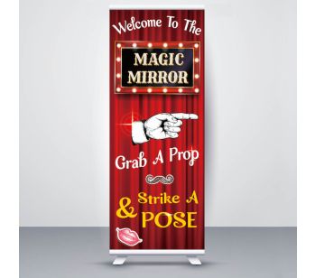 Red Curtain Showbiz ‘Magic Mirror’ Pop Up Roller Banner