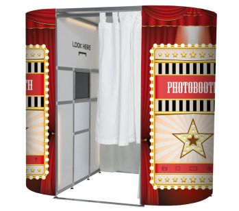 Circus Red Curtain Showbiz Photo Booth Panel Skins