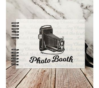 Good Size, White Photo Booth Style Guestbook With Page Colour Options